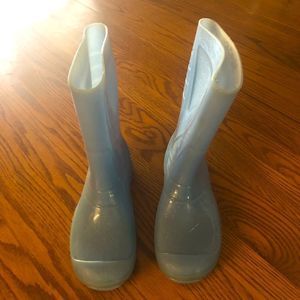 6/$20 Skeeper blue glitter rain boots size 31 (13)